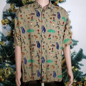 PIERRE CARDIN GOLFER'S BUTTON DOWN SHIRT SIZE L